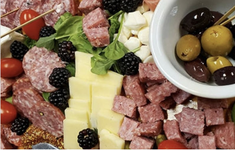 charcuterie platter at Lodge at Moosehead Lake