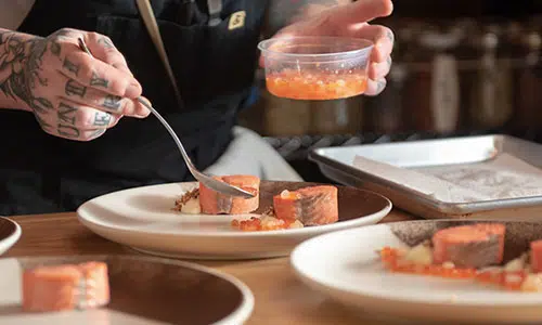 plating salmon