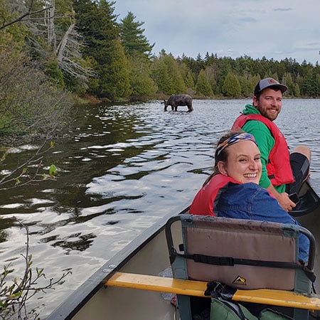 couple in kayak